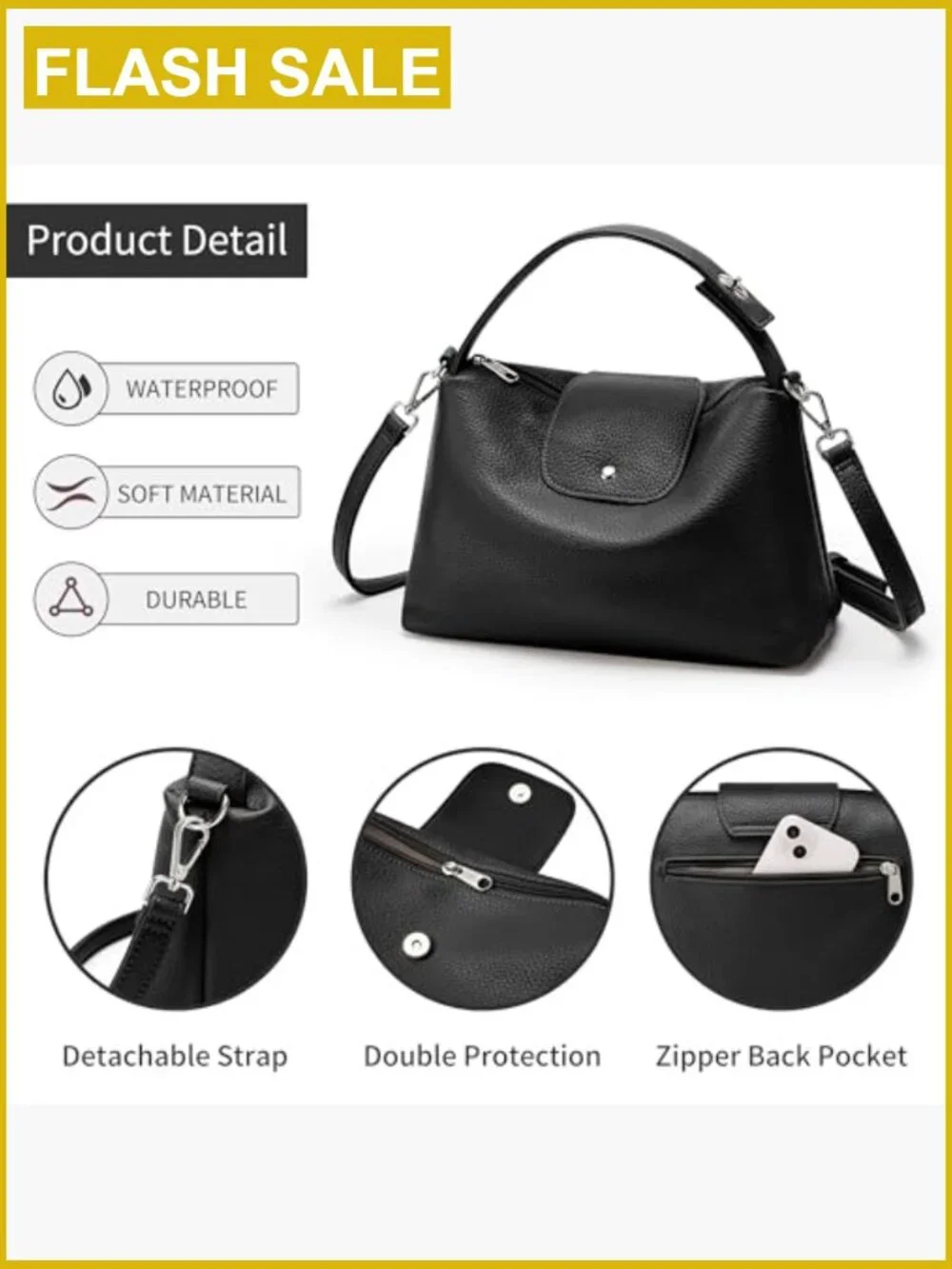 Soft Vegan Leather Hobo Bag Crossbody Purse Satchel Top Handle Shoulder